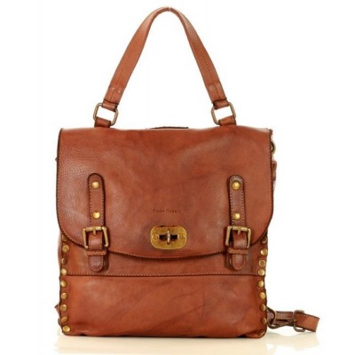 08■ City Rucksack Damen Leder schwarz & braun. Kleiner 3 in 1 Rucksack